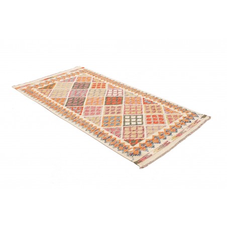 Tappeto Kilim Afghanistan beige arancione 102x194