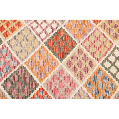 Tappeto Kilim Afghanistan beige arancione 102x194