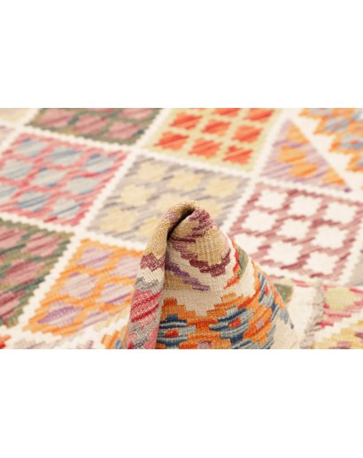 Tappeto Kilim Afghanistan beige arancione 102x194