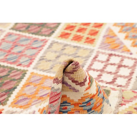 Tappeto Kilim Afghanistan beige arancione 102x194