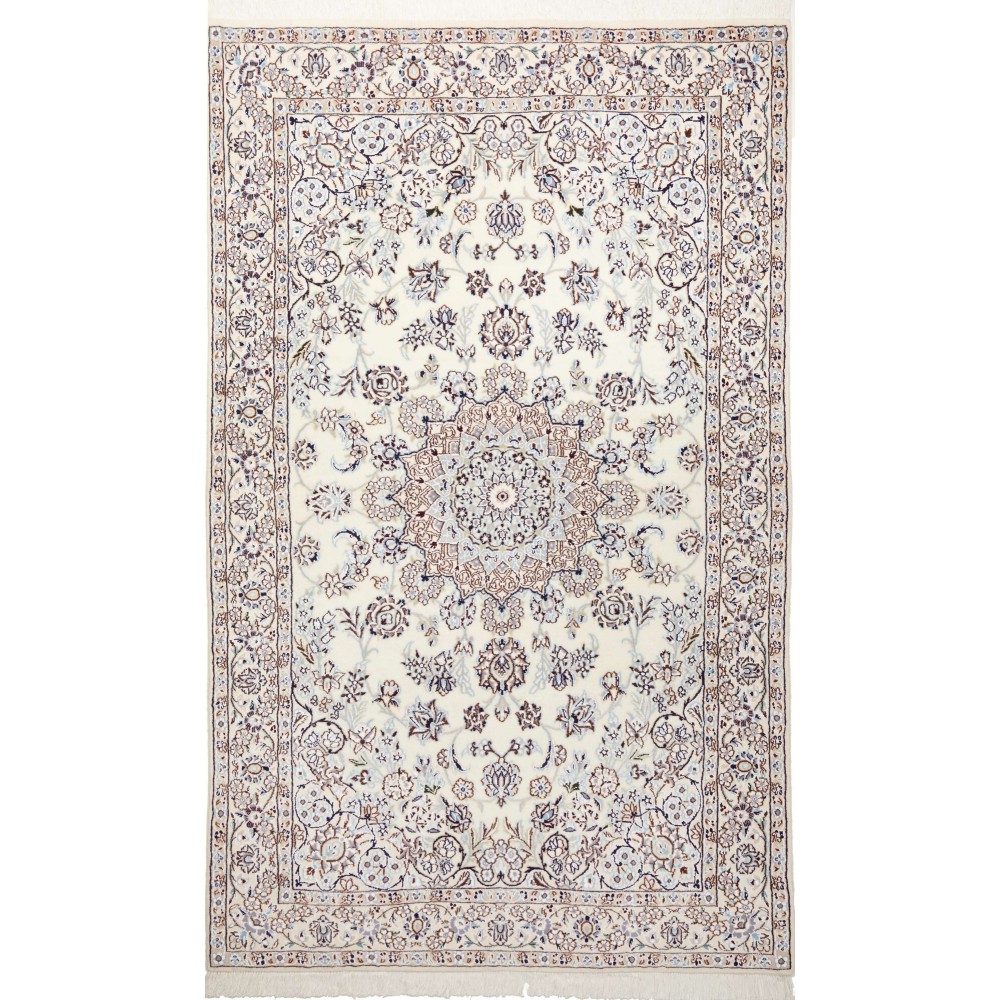 Tappeto Nain 9La Persia bianco grigio 133x220 Tappeto Nain 9La Persia bianco grigio 133x220