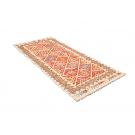 Tappeto Kilim Afghanistan marrone bianco 99x206