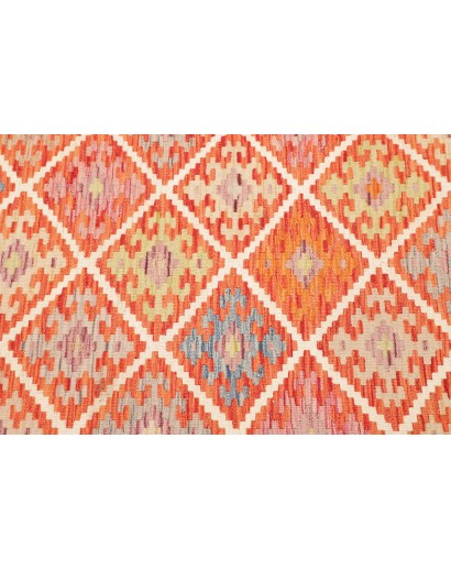 Tappeto Kilim Afghanistan marrone bianco 99x206