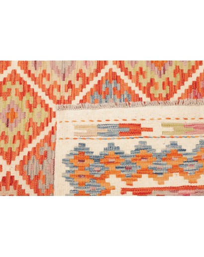 Tappeto Kilim Afghanistan marrone bianco 99x206