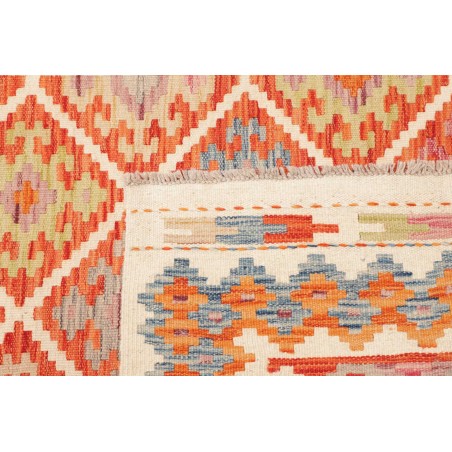 Tappeto Kilim Afghanistan marrone bianco 99x206