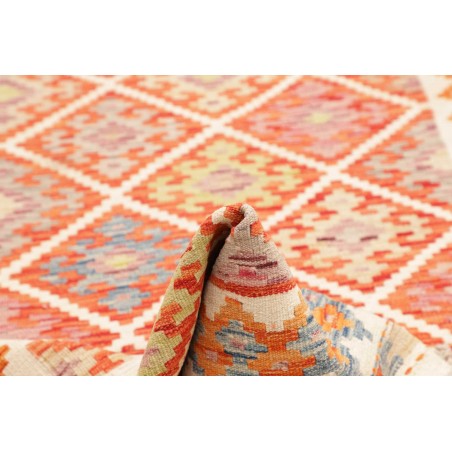 Tappeto Kilim Afghanistan marrone bianco 99x206