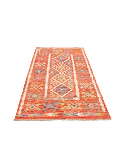 Tappeto Kilim Afghanistan arancione beige 105x199