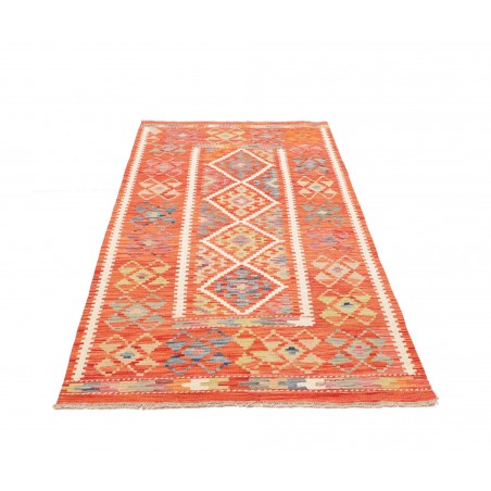 Tappeto Kilim Afghanistan arancione beige 105x199