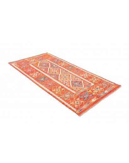Tappeto Kilim Afghanistan arancione beige 105x199