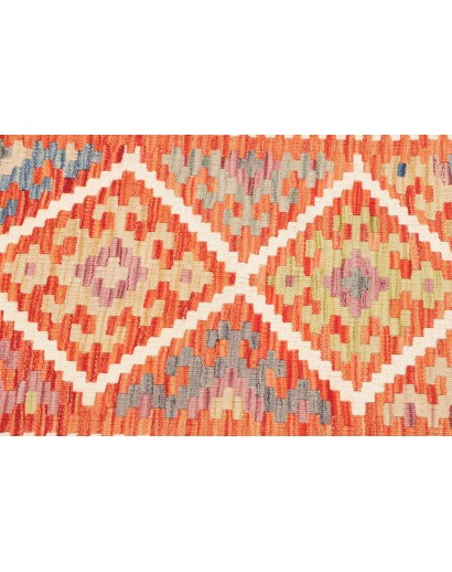 Tappeto Kilim Afghanistan arancione beige 105x199
