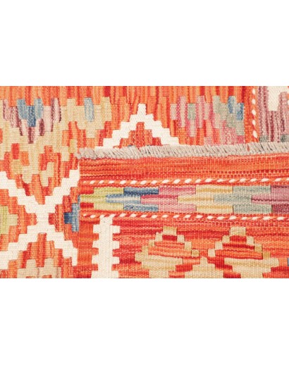 Tappeto Kilim Afghanistan arancione beige 105x199