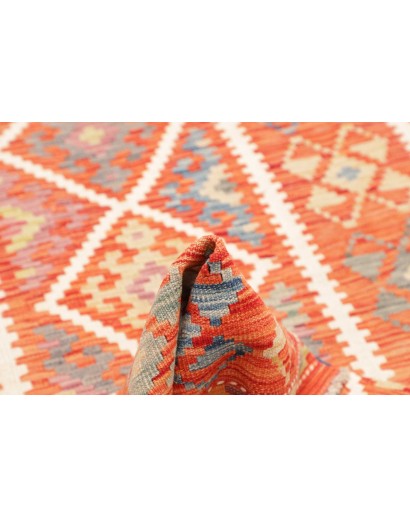 Tappeto Kilim Afghanistan arancione beige 105x199