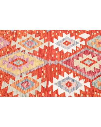 Tappeto Kilim Afghanistan marrone rosso 146x159