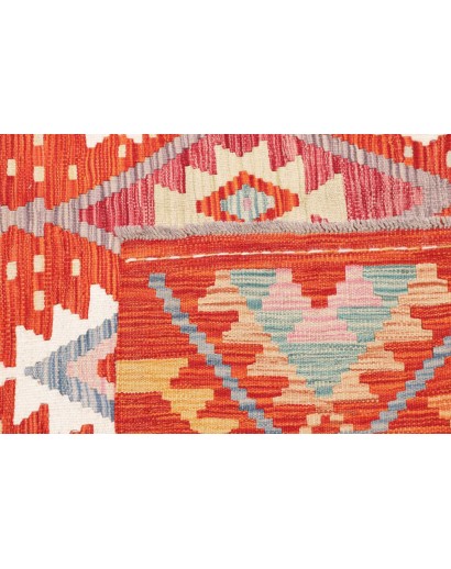 Tappeto Kilim Afghanistan marrone rosso 146x159