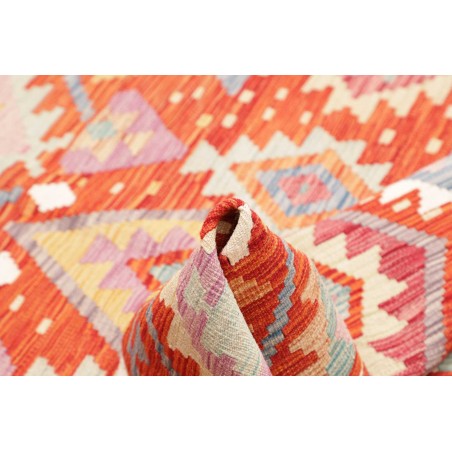 Tappeto Kilim Afghanistan marrone rosso 146x159