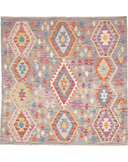 Tappeto Kilim Afghanistan marrone bianco 152x204