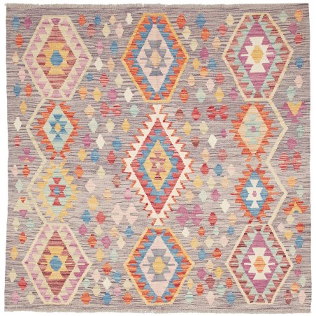 Tappeto Kilim Afghanistan marrone bianco 152x204