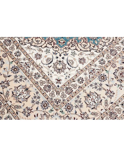 Tappeto Nain 6La Persia bianco blu 207x260