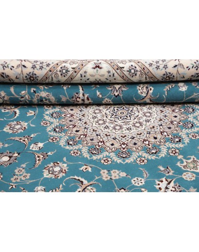 Tappeto Nain 6La Persia bianco blu 207x260