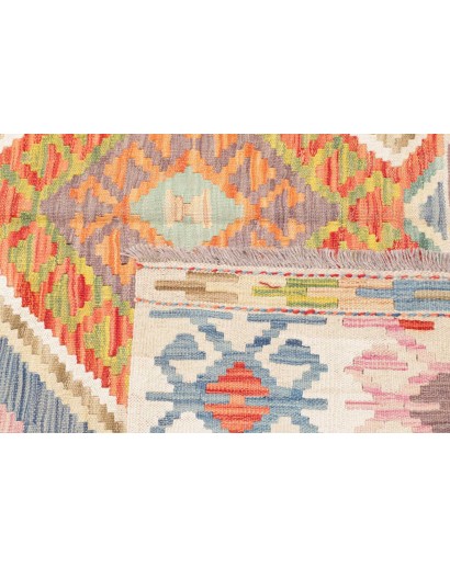 Tappeto Kilim Afghanistan bianco 147x206