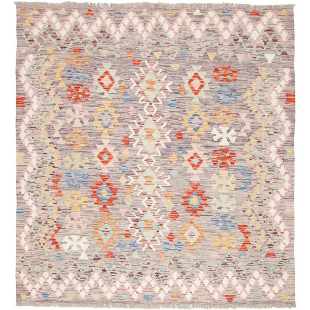 Tappeto Kilim Afghanistan beige marrone 147x159