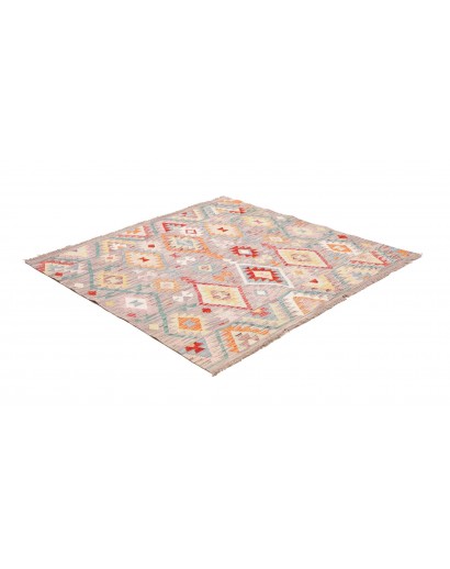 Tappeto Kilim Afghanistan beige marrone 153x148