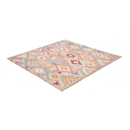 Tappeto Kilim Afghanistan beige marrone 153x148