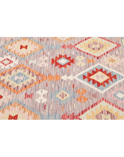 Tappeto Kilim Afghanistan beige marrone 153x148