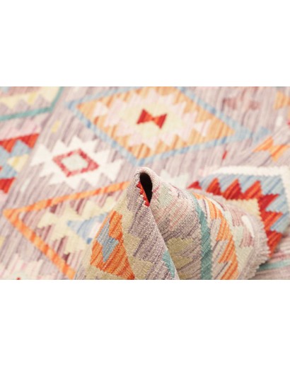 Tappeto Kilim Afghanistan beige marrone 153x148