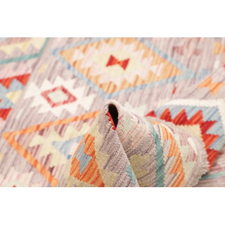 Tappeto Kilim Afghanistan beige marrone 153x148