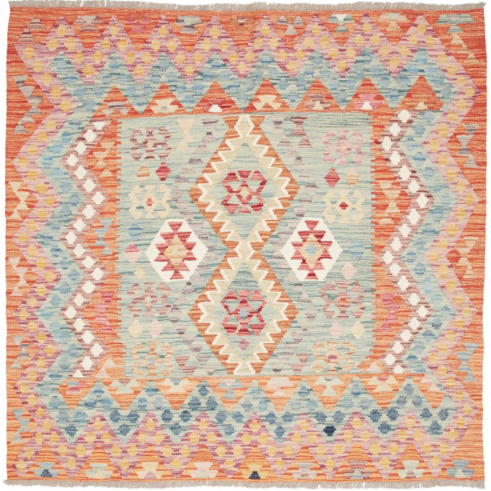 Tappeto Kilim Afghanistan beige rosso 155x150