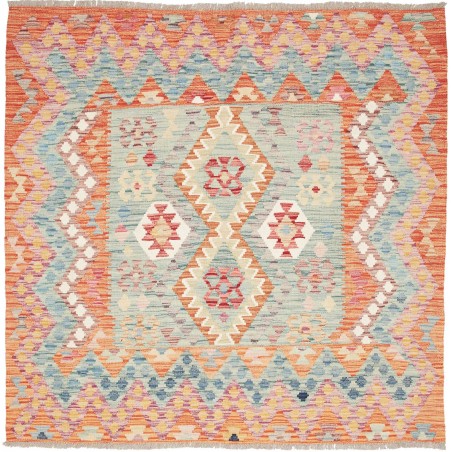 Tappeto Kilim Afghanistan beige rosso 155x150