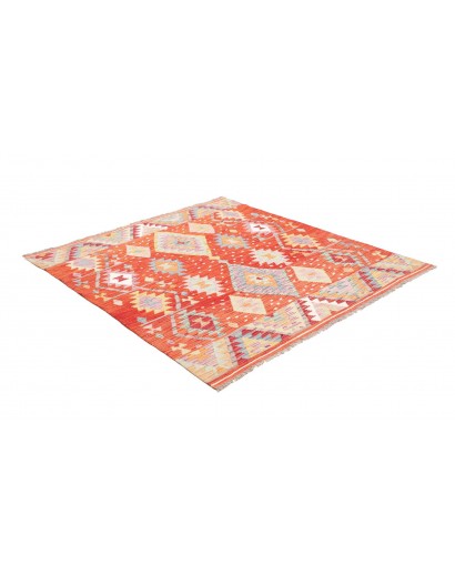 Tappeto Kilim Afghanistan marrone rosso 148x162