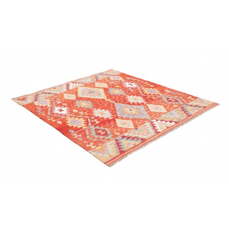 Tappeto Kilim Afghanistan marrone rosso 148x162