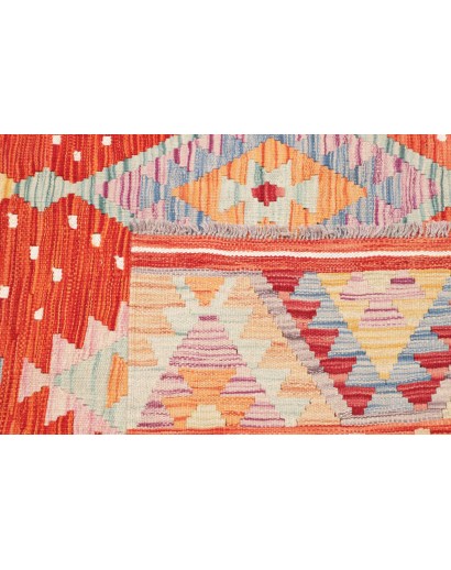 Tappeto Kilim Afghanistan marrone rosso 148x162