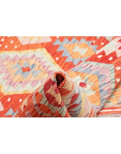 Tappeto Kilim Afghanistan marrone rosso 148x162