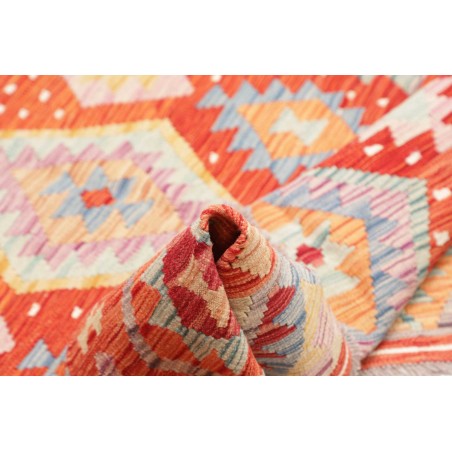 Tappeto Kilim Afghanistan marrone rosso 148x162