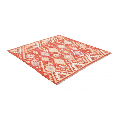 Tappeto Kilim Afghanistan giallo marrone 155x158