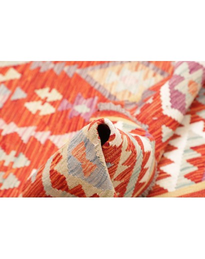 Tappeto Kilim Afghanistan giallo marrone 155x158