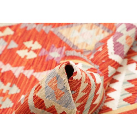 Tappeto Kilim Afghanistan giallo marrone 155x158