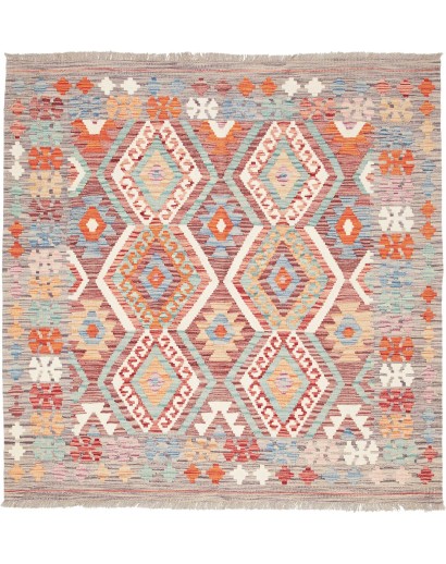 Tappeto Kilim Afghanistan beige marrone 147x147