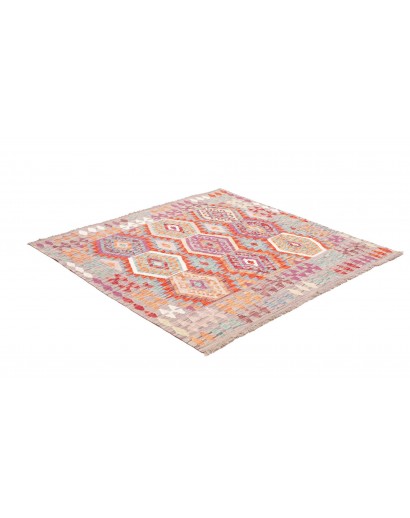 Tappeto Kilim Afghanistan beige arancione 147x147