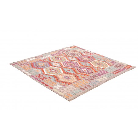 Tappeto Kilim Afghanistan beige arancione 147x147