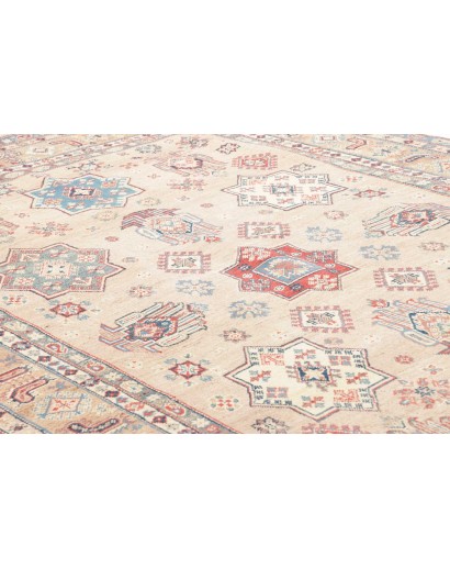 Tappeto Kazak Afghanistan bianco azzurro 189x272