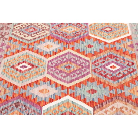 Tappeto Kilim Afghanistan beige arancione 147x147
