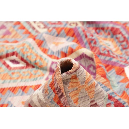 Tappeto Kilim Afghanistan beige arancione 147x147