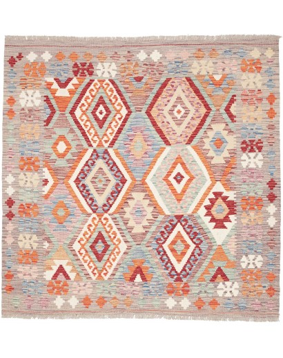 Tappeto Kilim Afghanistan beige marrone 150x147