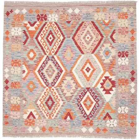 Tappeto Kilim Afghanistan beige marrone 150x147
