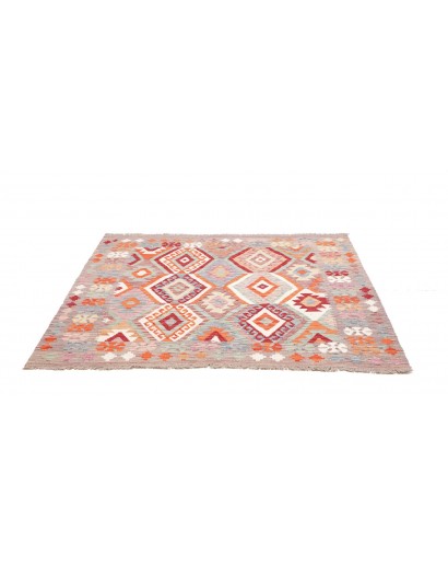 Tappeto Kilim Afghanistan beige marrone 150x147