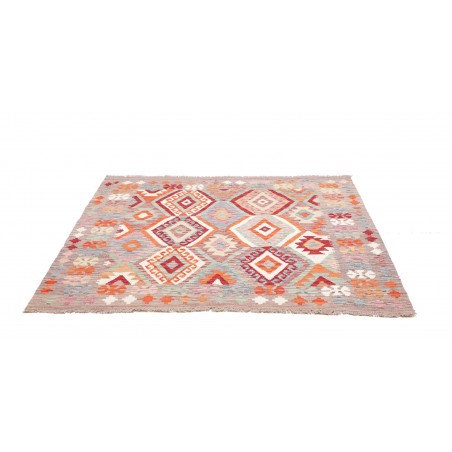 Tappeto Kilim Afghanistan beige marrone 150x147
